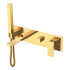 Смеситель для ванны встроенный Boheme Qubic Shinny Gold, 474-2-G
