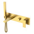Смеситель для ванны встроенный Boheme Qubic Matt Gold, 474-2-MG