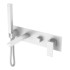 Смеситель для ванны встроенный Boheme Qubic Matt White, 474-2-MW