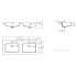 Раковина Roca The Gap 120х46 двойная, 2 отверстия 3279A0000