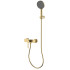 AQM6413BG Asti Смеситель для душа однорычажный, с душевым набором, 3 режима, Brushed gold