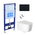 SET AQUATEK ЛУГАНО-015 4в1 (рама AQUATEK Standard INS-0000012+ кркпеж KKI-0000002+клавиша KDI-0000015+унитаз ЛУГАНО AQ2002-00 с тонким сиденьем soft-close)