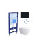 Set AQUATEK АМАДЕО (рама AQUATEK Standard INS-0000012 с звукоиз.прокладкой+крепеж KKI-0000002+кнопкаKDI-0000012+унитаз АМАДЕО AQ1163-00 с крышкой-сиденьем soft-close)