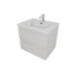 AQ77060-LG Комплект мебели: Тумба 60см ВЕГА с раковиной AQ0460-00, 2 ящика, цвет серый туман