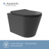 AQD CONE Plus Унитаз подвесной 520*365 безободковый, Tornado, сиденье с микролифтом, черный матовый