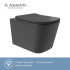 AQD MACIO Plus Унитаз подвесной 525*345 безободковый, Tornado, сиденье с микролифтом, черный матовый