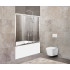 Шторка на ванну BelBagno UNIQUE-VF-2-150/180-140-C-Cr