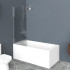 Душевая шторка на ванну BelBagno UNO-V-1-80/150-P-Cr-L