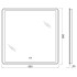 Зеркало BelBagno SPC-MAR-800-800-LED-TCH-WARM