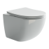 Комплект унитаз Forma Rimless арт. CN3009 + Инсталляция для унитазов CERAMICANOVA Envision с кнопкой смыва Round цвет чёрный матовый и креплениями, арт. CN1001B