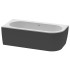 Акриловая ванна CEZARES SLIM CORNER-180-80-60-L-NERO-SET