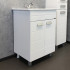 Тумба-умывальник Comforty Модена М-60 белая с раковиной Quadro 60