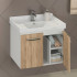 Comforty. Тумба-умывальник "Рига-60" дуб сонома с раковиной Comforty 9335-60