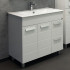 Тумба-умывальник Comforty Модена М 90 белая с раковиной Quadro 90