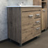Comforty. Тумба-умывальник Марио-75 дуб темный с раковиной Quadro 75
