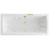 Ванна Excellent Aquaria Lux Slim 180x80 "SMART" (золото)