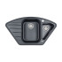 Мойка кварцевая WIESE, PM529050-BLM, черный металлик, 890х490, Paulmark